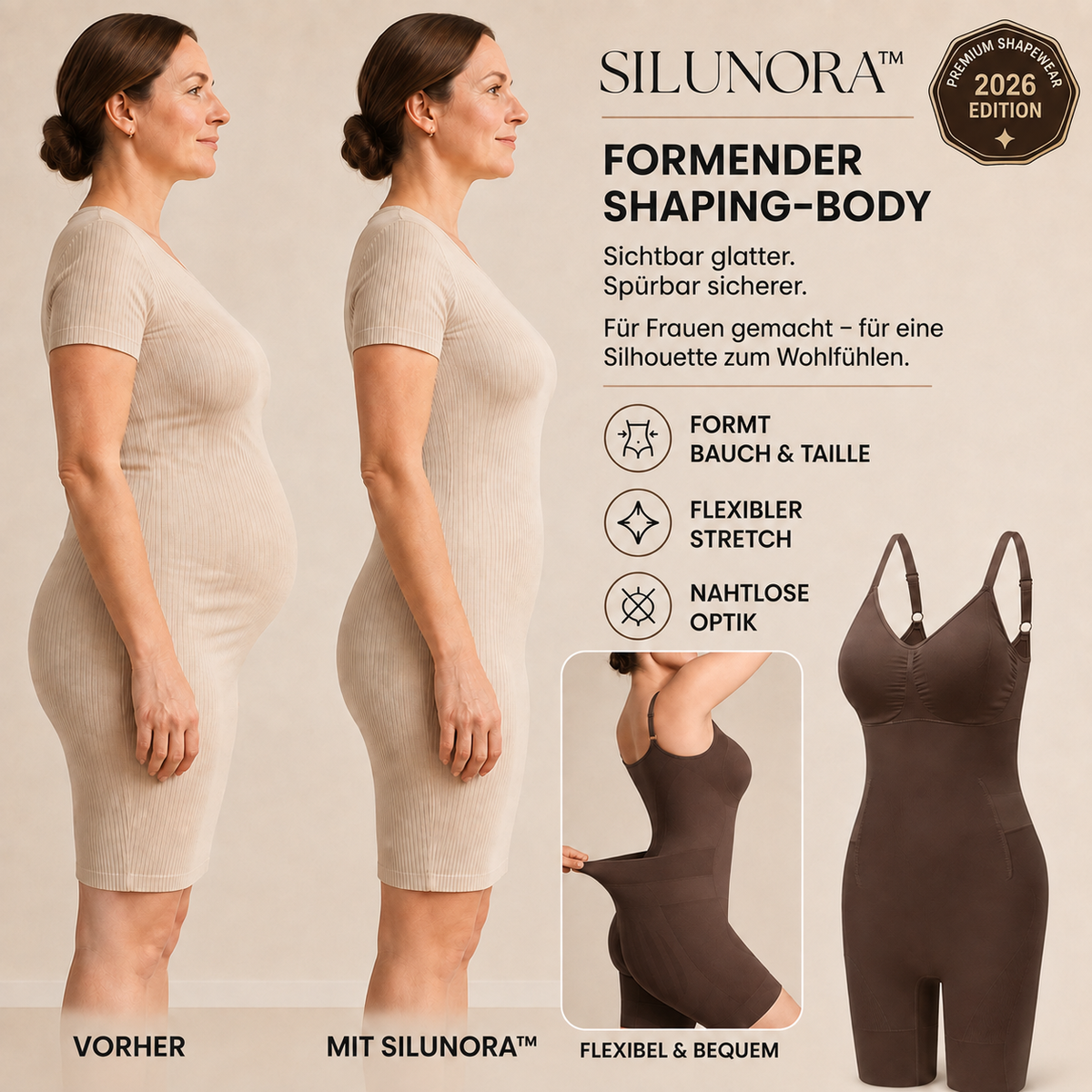 Silunora™ | Formende High-Waist Po-Lifting-Shorts