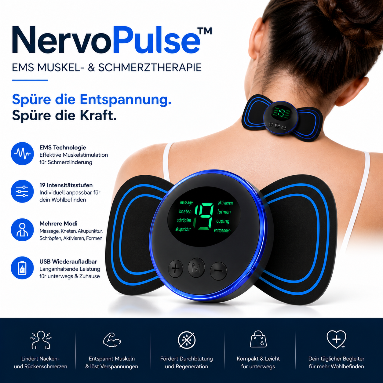 NervoPulse™ – EMS Muskel- & Schmerztherapie