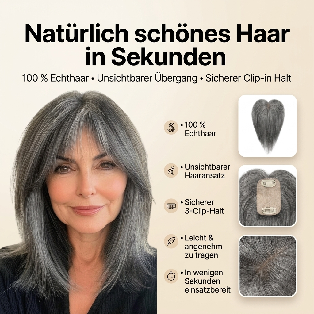 LushHalo™ Premium Human Hair Topper