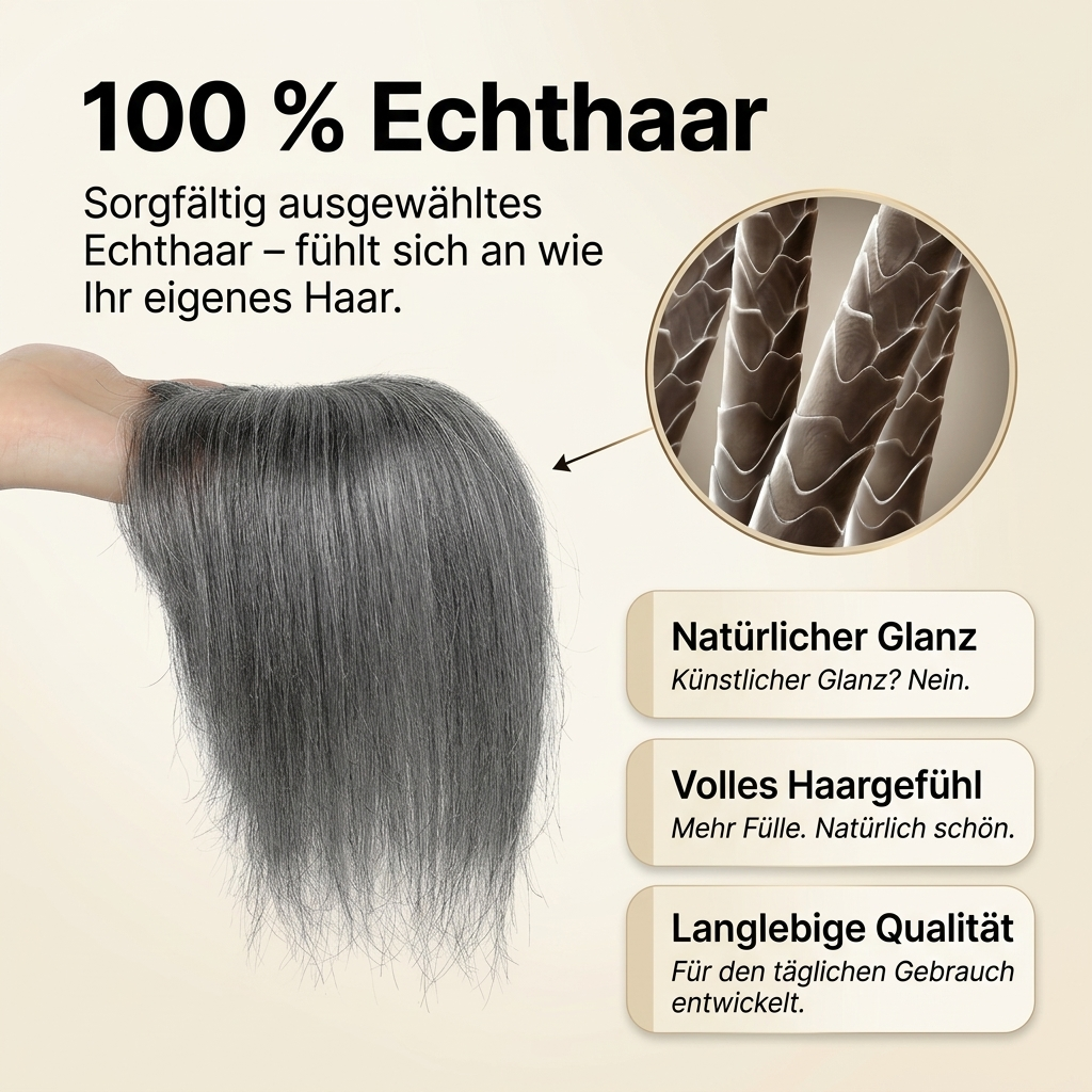 LushHalo™ Premium Human Hair Topper
