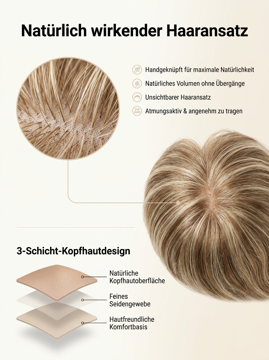 LushHalo™ Premium Human Hair Topper