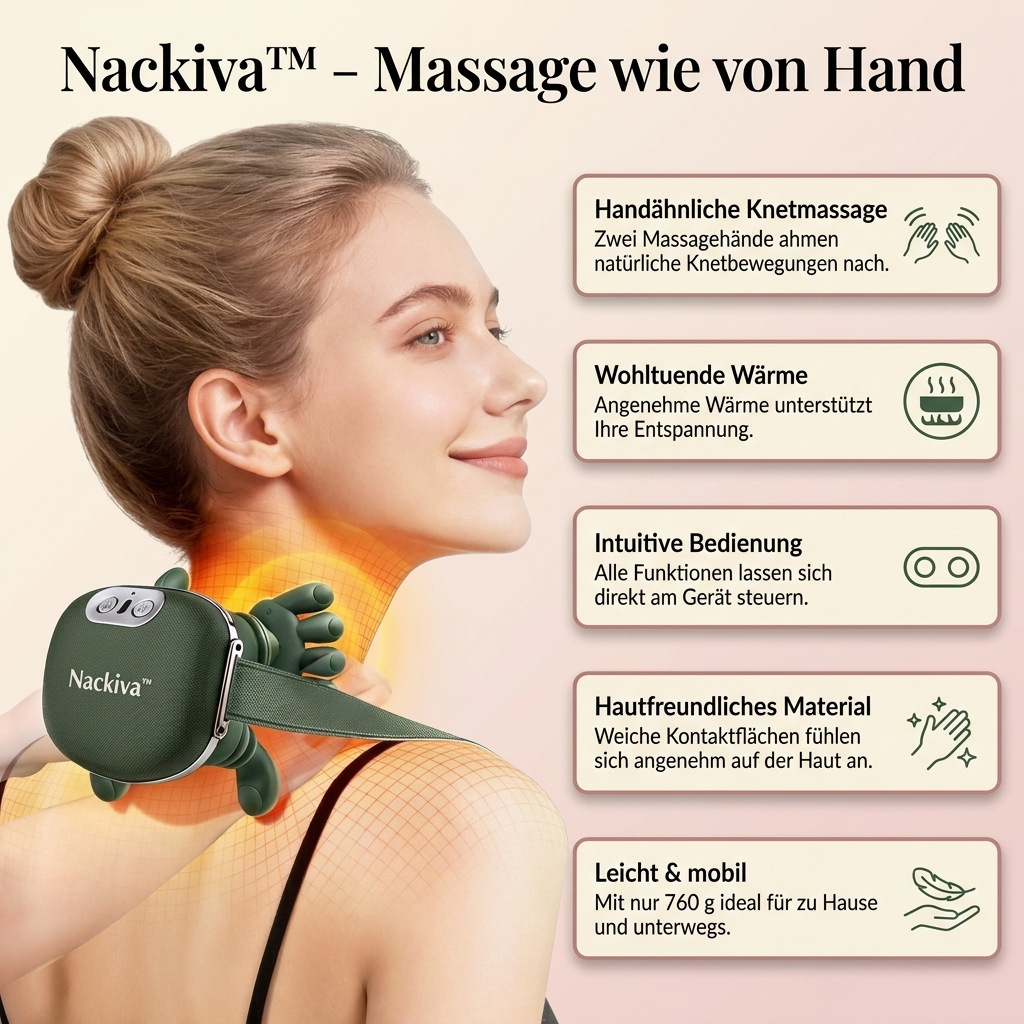 Nackiva™ Nackenmassage wie von Hand