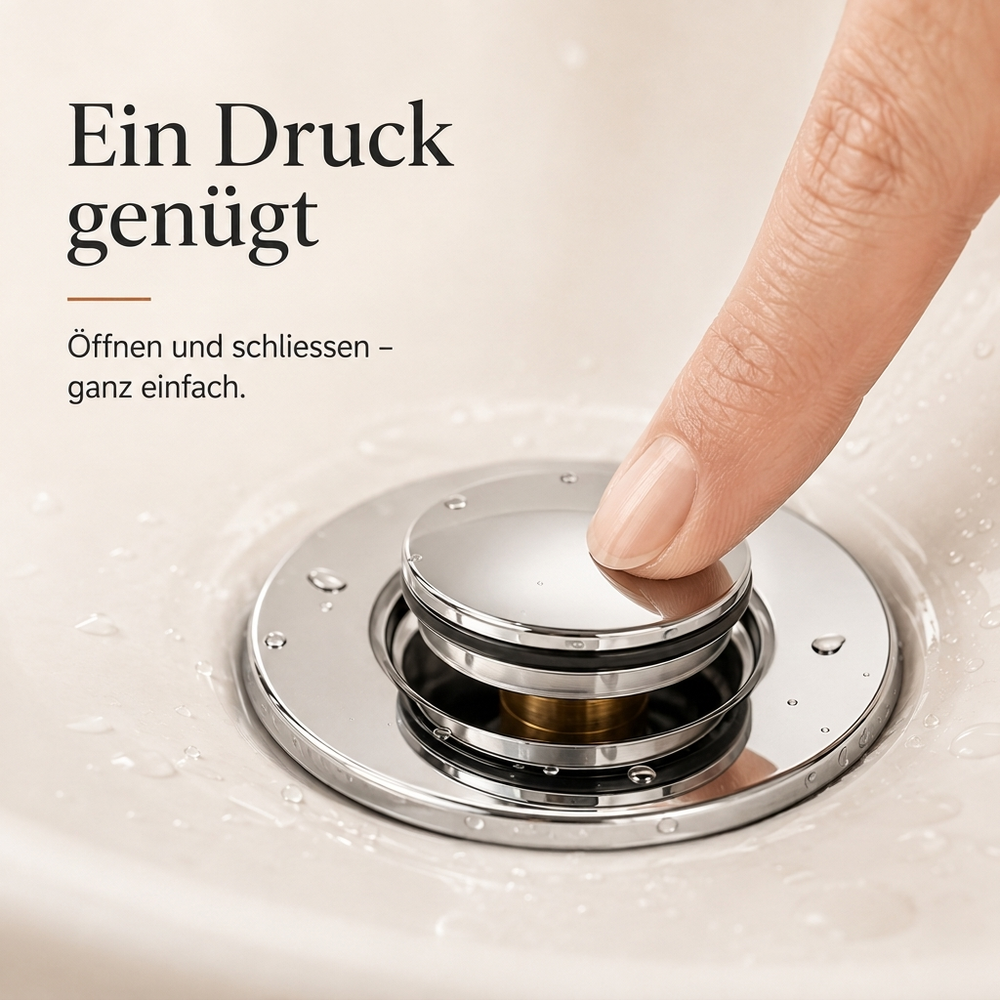 AbflussWacht in Waschbecken einsetzen